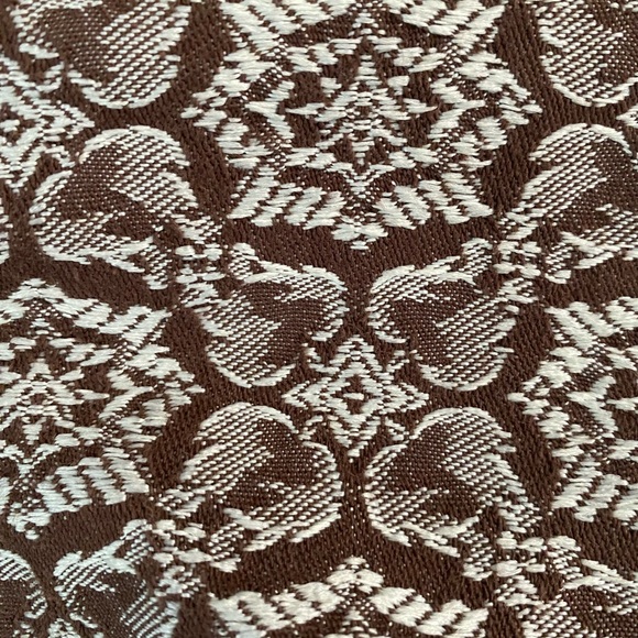 Worthington Short Blazer Jacket Women’s Sable Brown Jacquard/ Tapestry Geometric - Picture 7 of 12